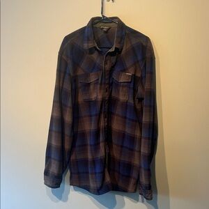 Eddie Bauer Blue and Gray Flannel Shirt